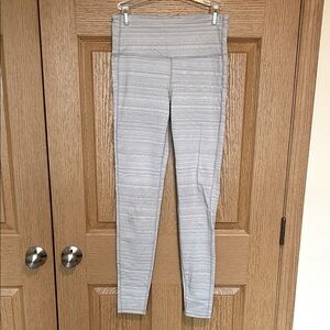 Athleta Light Gray Patterned Leggings